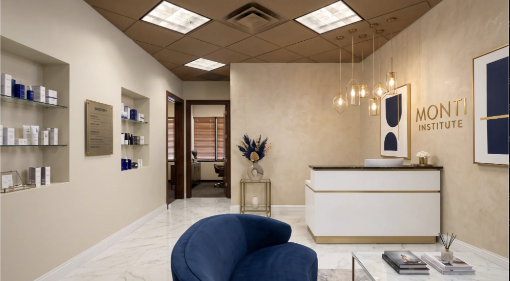 Monti Institute skin care and laser reception area